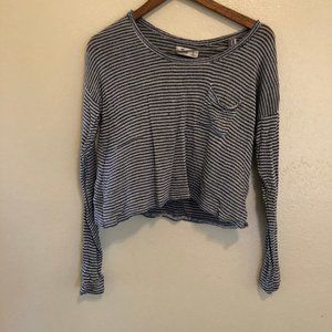 Hollister Knit Striped Pocket Long Sleeve